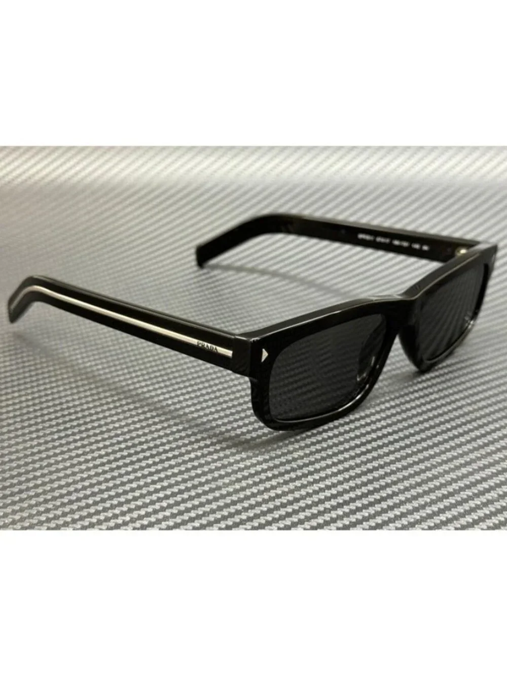 New PRADA Men Black Sunglasses 55-17-145